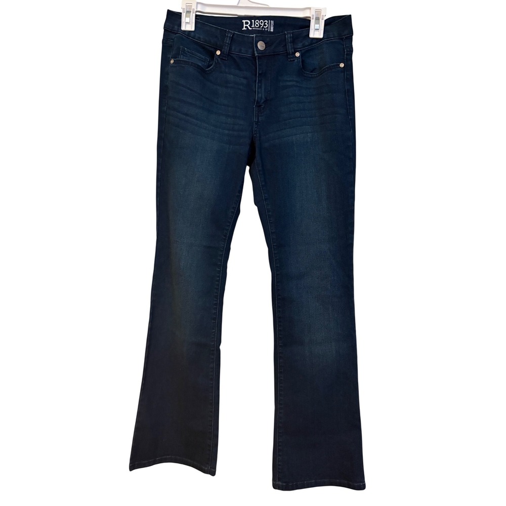Roebuck & Co R1893 Womens Bootcut Jeans Dark Wash Size 8 Blue Denim Stretch